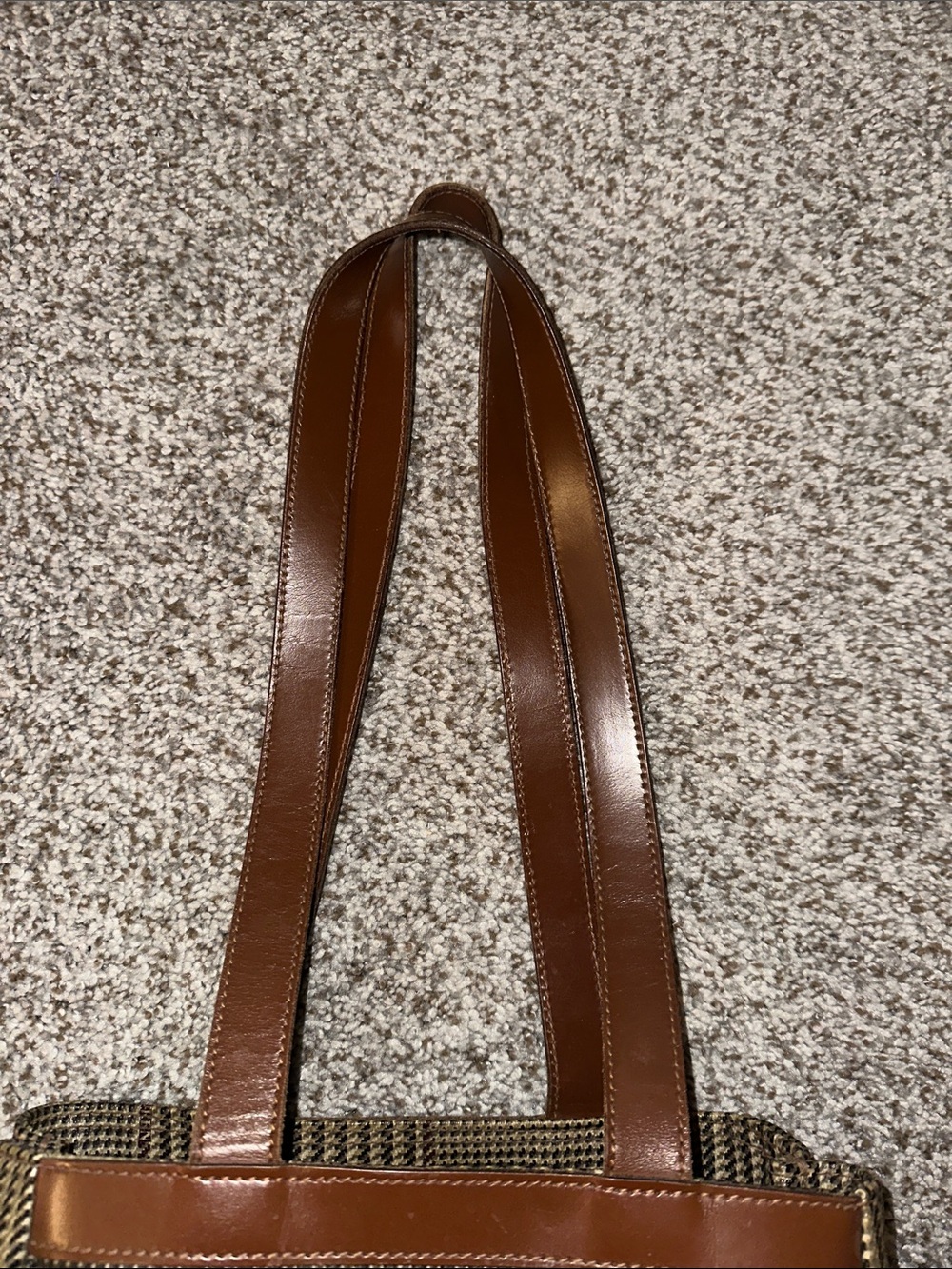 Vintage 80s Polo Ralph Lauren Tote Purse Leather Shoulder Bag Coated Shopper 90s - Picture 4 of 8